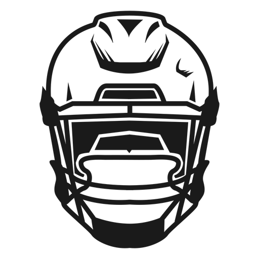 American football helmet high contrast PNG Design