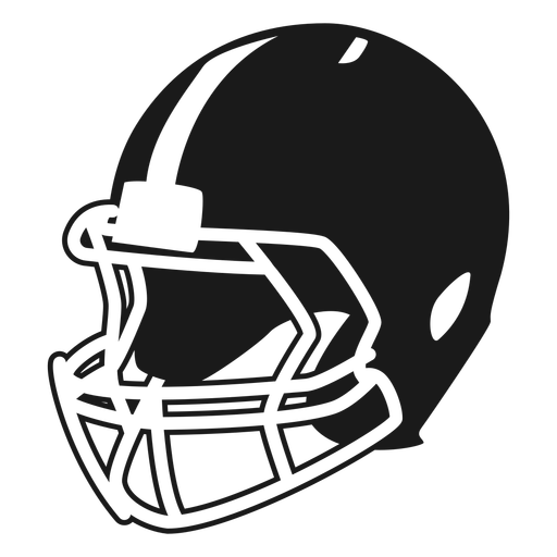 Corte lateral do capacete de futebol americano Desenho PNG