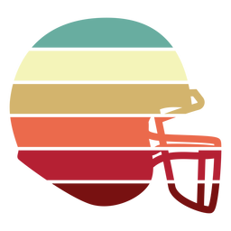 American football helmet sunset PNG Design