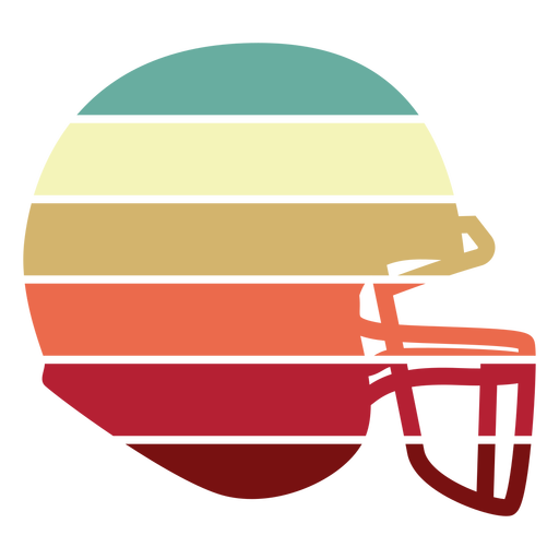 American Football Helm Sonnenuntergang PNG-Design