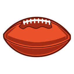Ilustración horizontal de fútbol americano Diseño PNG