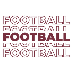 American Football Mehrfachbeschriftung PNG-Design