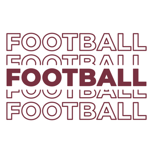 American Football Mehrfachbeschriftung PNG-Design