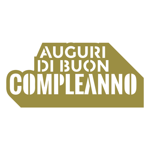 Auguri di buon compleanno italian lettering PNG Design