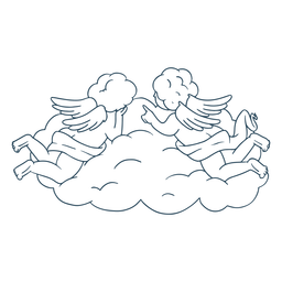 Baby Engel Wolkenschlag PNG-Design