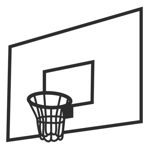 Backboard basket stroke PNG Design
