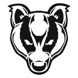 Badger head high contrast PNG Design