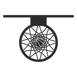 Basket and ball cut out PNG Design