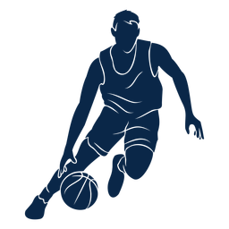 Basketball player dribble cut out PNG Design