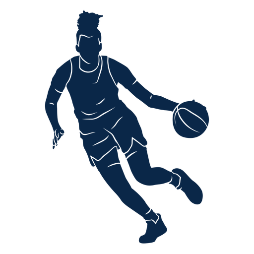 Basketball player playing cut out PNG Design