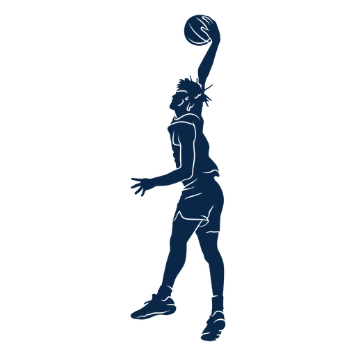Basketball player slam dunk cut out PNG Design