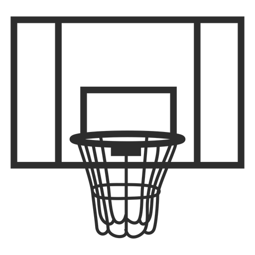 Basketball backboard stroke PNG Design