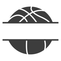 Etiqueta de pelota de baloncesto Diseño PNG