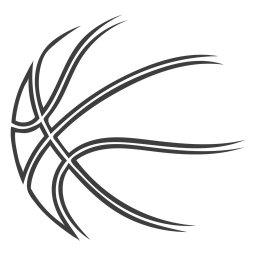 Basketball Ball Schlaganfall Basketball PNG-Design