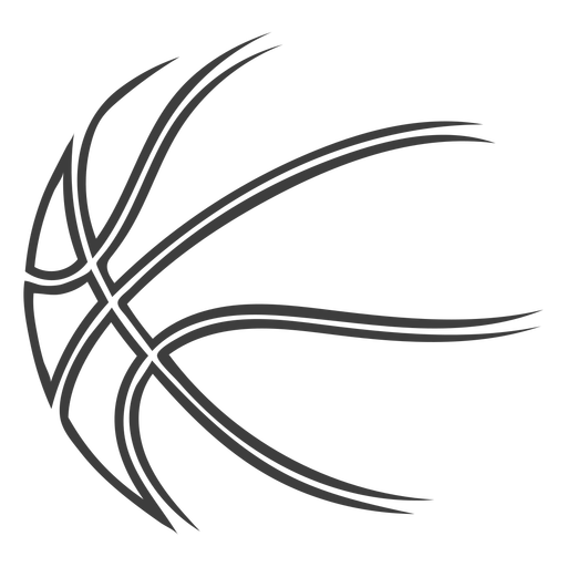 Design PNG E SVG De Silhueta Do ícone Da Bola De Basquete Para Camisetas