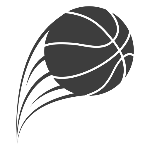 Tiro de pelota de baloncesto cortado Diseño PNG