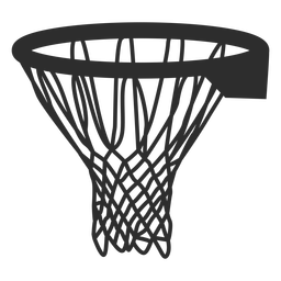 Basketball basket stroke basketball PNG Design