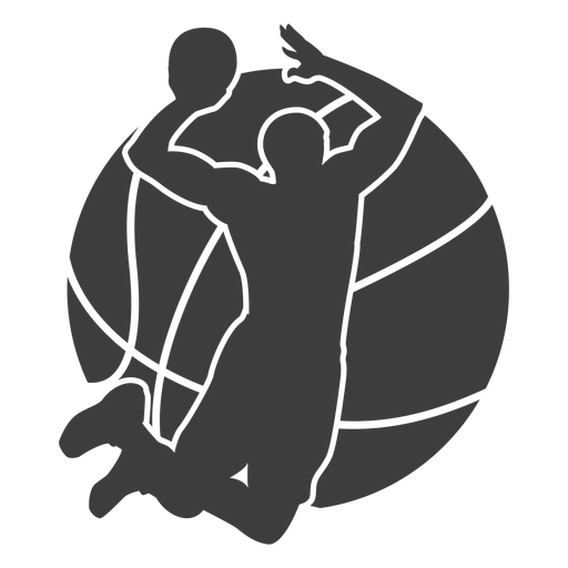 Basketballspieler Ball ausgeschnitten PNG-Design