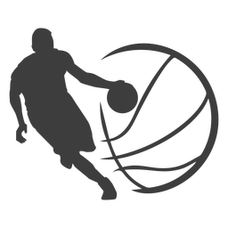 Basketball player ball silhouette basketball player Transparent PNG
