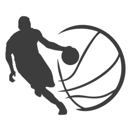 Jugador de baloncesto pelota silueta jugador de baloncesto Diseño PNG