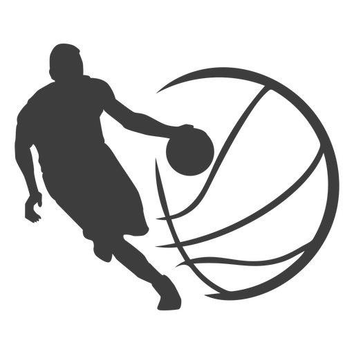 Design PNG E SVG De Silhueta Do ícone Da Bola De Basquete Para Camisetas