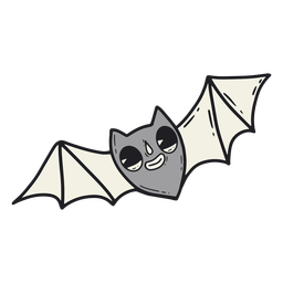 Bat halloween retro cartoon