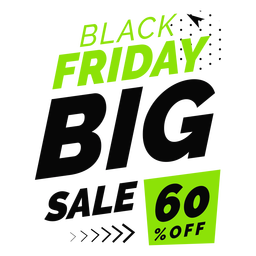 Emblema da grande liquidação da Black Friday Desenho PNG
