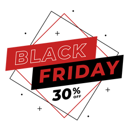 Crachá de desconto na Black Friday Desenho PNG