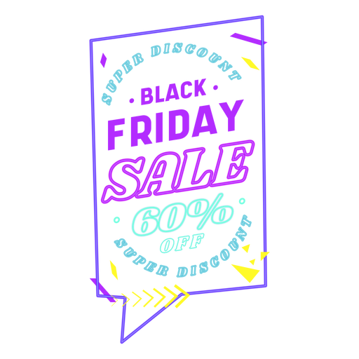 Distintivo de venda de néon de sexta-feira negra Desenho PNG