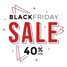 Black friday sale badge neon PNG Design