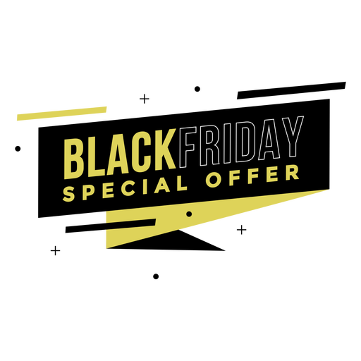 Emblema da oferta especial Black Friday Desenho PNG