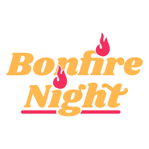 Bonfire night lettering PNG Design