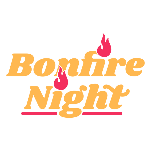 Lagerfeuer Nacht Schriftzug PNG-Design