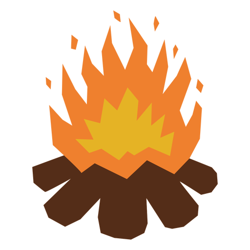 Lagerfeuer flammt flach PNG-Design