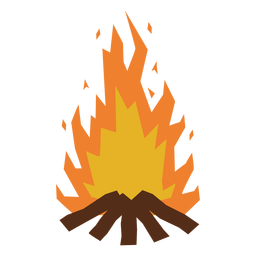 Lagerfeuer flammt flach PNG-Design