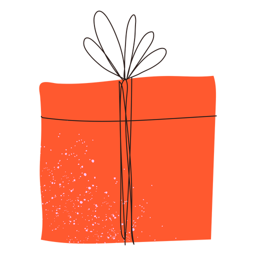 Caja presente doodle Diseño PNG