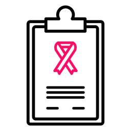 Traço de prancheta de conscientização sobre câncer de mama Desenho PNG