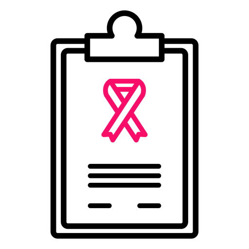 Trazo de portapapeles de conciencia de cáncer de mama