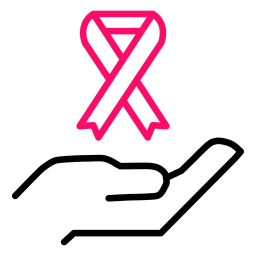 Breast cancer awareness ribbon stroke PNG Design