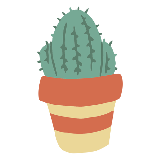 Kaktuspflanze flach PNG-Design