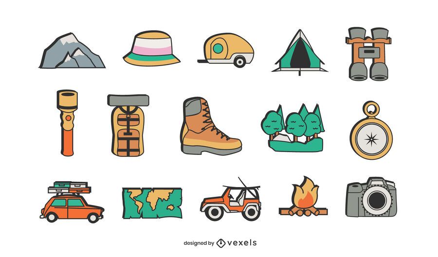 Camping elements set Camping elements set