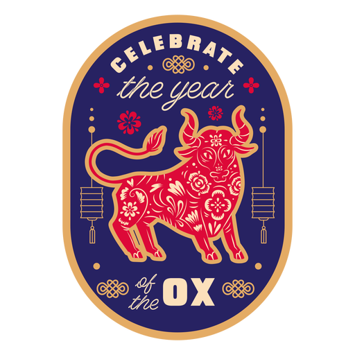 Celebrate the year ox badge