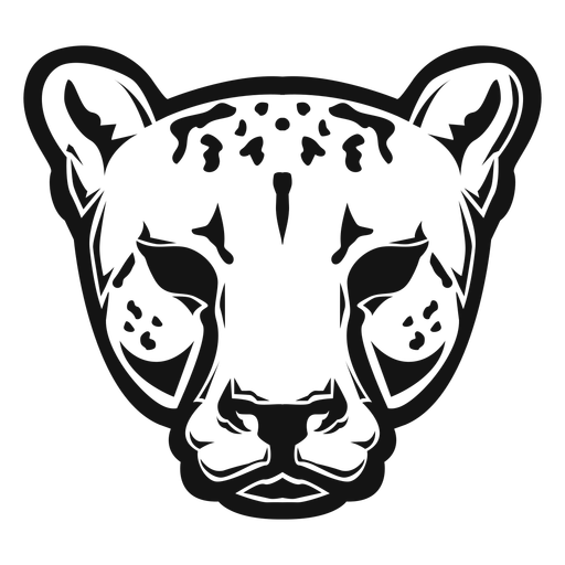 Cheetah Kopf hoch constrast PNG-Design