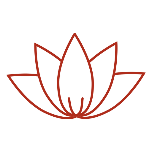 Chinesischer Lotusblumenstrich PNG-Design