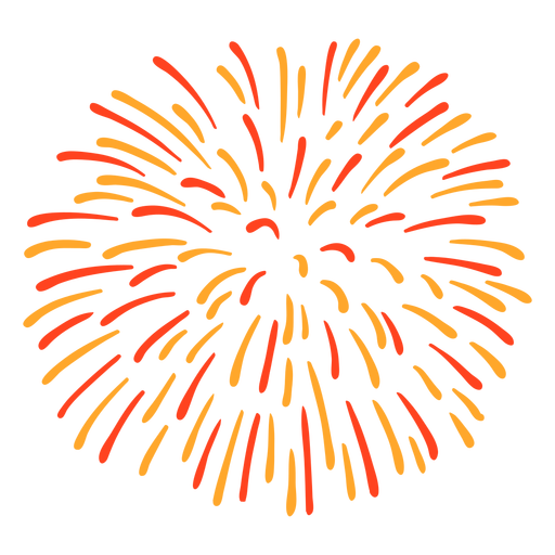 Golpe de fogo de artifício colorido Desenho PNG