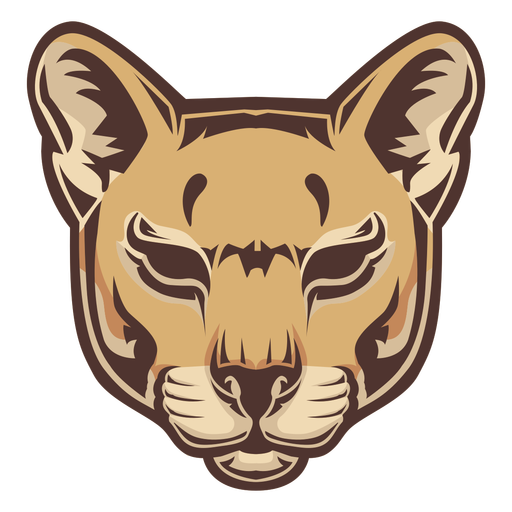 Logotipo de cabeza de puma Diseño PNG