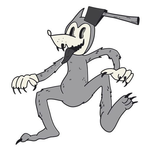 Creepy creature halloween retro cartoon PNG Design