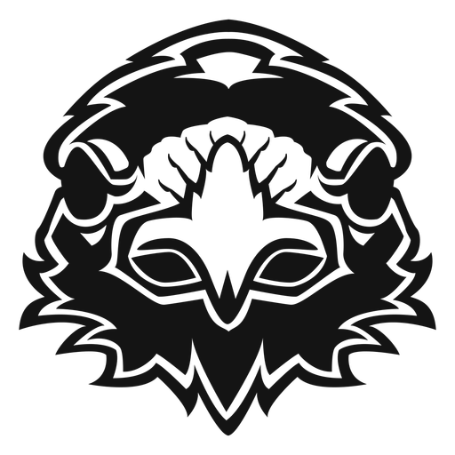 Crow head high contrast PNG Design