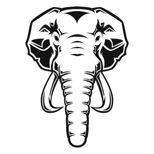 Elephant Head High Contrast Transparent Png Svg Vector File