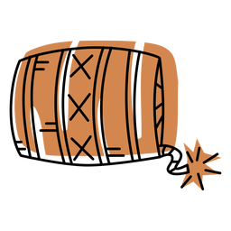 Traço de cor de barril explosivo Desenho PNG